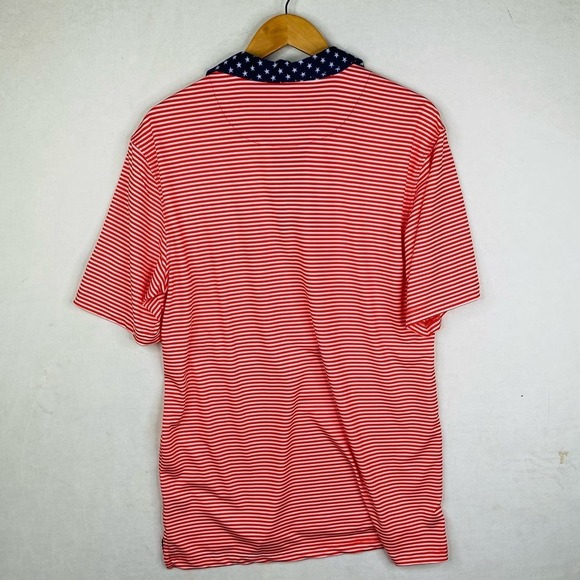 Southern Proper Old Glory Red White Blue Performance Short Sleeve Polo SizeLarge - Picture 4 of 5